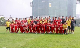 Đội tuyển Việt Nam trong buổi tập cuối cùng trước khi lên đường sang Qatar tập huấn. Ảnh: Duy Phạm