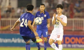 Công Phượng và các đồng đội ở U21 HAGL bại dưới tay U21 Thái Lan. Ảnh: Vnexpress