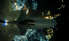 Siêu chiến đấu cơ F-22 xuất kích trong đêm đánh IS