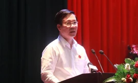 Thường trực Ban Bí thư Võ Văn Thưởng phát biểu tại buổi tiếp xúc cử tri TP Đà Nẵng. Ảnh: Nguyễn Thành