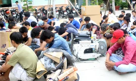 Nhiều đối tượng bị bắt sau vụ lợi dụng biểu tình phản đối Trung Quốc để đập phá các doanh nghiệp. Ảnh: Vnexpress.