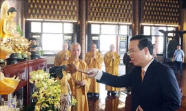 Chủ tịch nước Võ Văn Thưởng chúc mừng đại lễ Phật đản tại TP.HCM