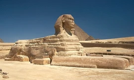 Bức tượng nhân sư của Ai Cập.