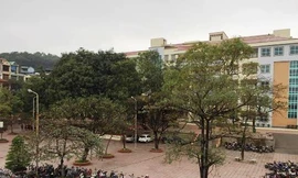 Trường THPT Hòn Gai nơi xảy ra vụ tai nạn. Ảnh: Minh Cương 