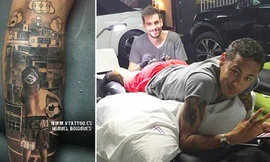 Neymar xăm hình mới bên bắp chân