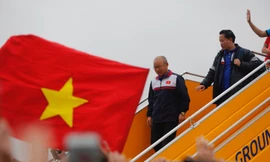 Những 'chiến binh' U23 Việt Nam rạng rỡ ngày về 