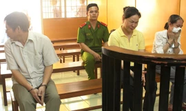 Các bị cáo tại phiên tòa.