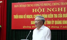 Đoàn công tác số 5 họp công bố quyết định kiểm tra phòng, chống tham nhũng tại Quảng Bình.