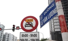 Ðường Lê Văn Lương với hàng loạt dự án nâng tầng. Ảnh: Ngọc Mai