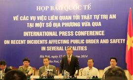 Quang cảnh buổi họp báo chiều nay.