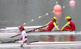 VĐV Việt Nam đã giành 4 HCV, 2 HCB ở các nội dung của môn Rowing vào sáng nay. Ảnh: Zing