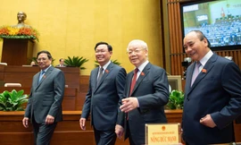 Hình ảnh lãnh đạo Đảng, Nhà nước dự phiên bế mạc kỳ họp Quốc hội