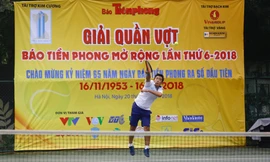 Tưng bừng khởi tranh giải quần vợt báo Tiền Phong