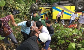 Hiện trường vụ tai nạn.