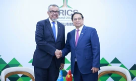  Thủ tướng Phạm Minh Chính tiếp Tổng Giám đốc WHO Tedros Adhanom Ghebreyesus. Ảnh: VGP