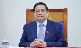 Thủ tướng Phạm Minh Chính tại cuộc điện đàm với Thủ tướng Úc Anthony Albanese. Ảnh: VGP