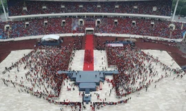 'Bay' trên sân Mỹ Đình trong ngày mừng công Thể thao Việt Nam