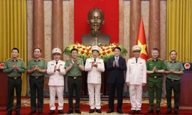 Ba Thứ trưởng Bộ Công an được thăng cấp bậc hàm Thượng tướng