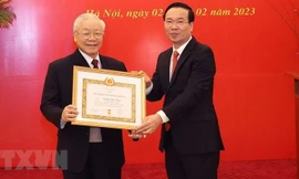 Lễ trao Huy hiệu 55 tuổi Đảng tặng Tổng Bí thư Nguyễn Phú Trọng