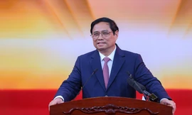 Thủ tướng Phạm Minh Chính tới dự Lễ kỷ niệm Ngày Doanh nhân Việt Nam và tôn vinh Doanh nhân Việt Nam tiêu biểu 2022 Ảnh: Đoàn Bắc 