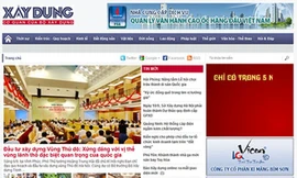 Giao diện mới của Báo Điện tử Xây dựng.