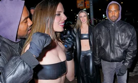 Julia Fox mặc áo bé xíu còn ‘quên’ nội y, ôm ấp Kanye West trong ngày sinh nhật