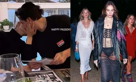 Brooklyn Beckham tân hôn ngọt ngào, tình cũ mặc váy lộ nội y đi lễ hội