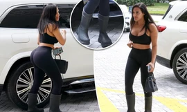 ‘Bản sao Kim Kardashian’ diện bra sexy, không hẹn hò Kanye West vẫn dính nhau như sam