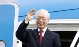 Hình ảnh Tổng Bí thư Nguyễn Phú Trọng lên đường thăm chính thức Trung Quốc