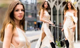 Julia Fox diện mốt ‘thả rông’, như người khổng lồ trên phố vì đôi boot siêu cao gót