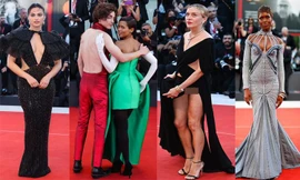 LHP Venice ngày 3: ‘Chàng thơ’ Pháp mặc áo yếm, minh tinh Mỹ hớ hênh nội y