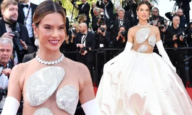 Alessandra Ambrosio 'thả rông' táo bạo trên thảm đỏ LHP Cannes