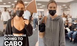 Mặc bra gợi cảm, Hoa hậu Olivia Culpo không được lên máy bay