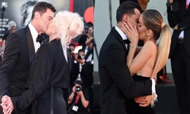 ‘Người sói’ hôn bà xã hơn 13 tuổi nồng cháy, doanh nhân Ý cầu hôn bạn gái trên thảm đỏ LHP Venice