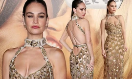 ‘Lọ Lem’ Lily James sexy hết nấc với đầm xuyên thấu ‘quên’ nội y