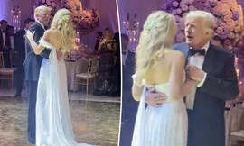Ông Trump khiêu vũ, ‘dằn mặt’ con rể ở lễ cưới con gái