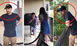 Ông bố gây sốt với biểu cảm lạ khi con gái được cầu hôn