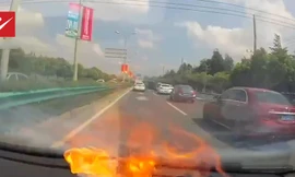 Điện thoại bất ngờ nổ và cháy dữ dội trong xe ô tô