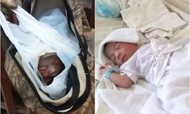 Bé sơ sinh bị mẹ treo ở hàng rào, may mắn được nhân viên gom rác cứu