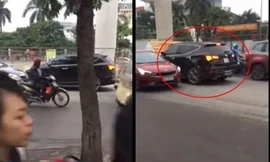 Nữ tài xế bất chấp đi ngược chiều chứ không chịu quay đầu