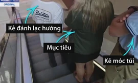 Mẹo đánh lừa thường áp dụng của những kẻ móc túi