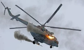 Trực thăng vũ trang Nga diễn tập tấn công mục tiêu mặt đất
