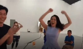 Mỹ Tâm nhảy múa tưng bừng khi U23 Việt Nam chiến thắng