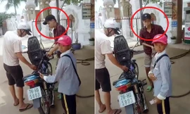 Nhân viên vừa hút thuốc vừa bơm xăng cho khách khiến dân mạng hú hồn