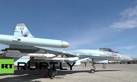 Tiêm kích Su-35S của Nga khi hoạt động tại căn cứ Hmeymim, Syria