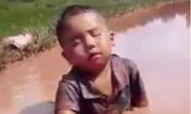 Cậu bé hồn nhiên ngủ gật trên đồng hút triệu lượt xem