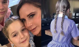'Tiểu thư' Harper nhà Becks hát véo von trên đường tới lớp