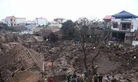 Nổ lớn tại Bắc Ninh nhìn từ flycam