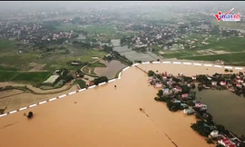 700 người trắng đêm đắp cát ở Chương Mỹ, đê sông Bùi liệu đã an toàn?