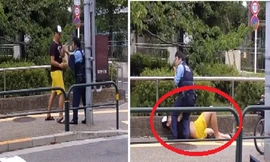 Thanh niên to gấp đôi chàng cảnh sát nhận bài học nhớ đời